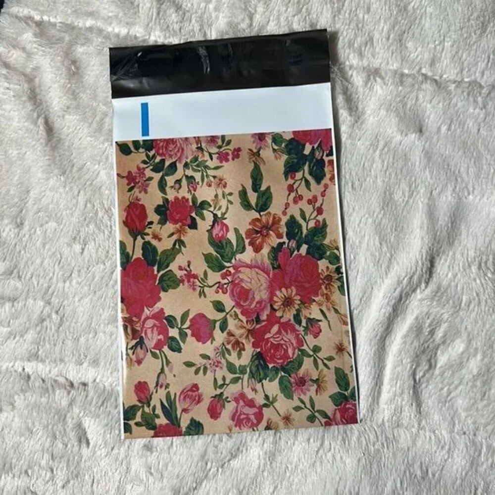 6” x 9” Poly Mailers Vintage Floral Design poly mailers- 40 self sealing mailers